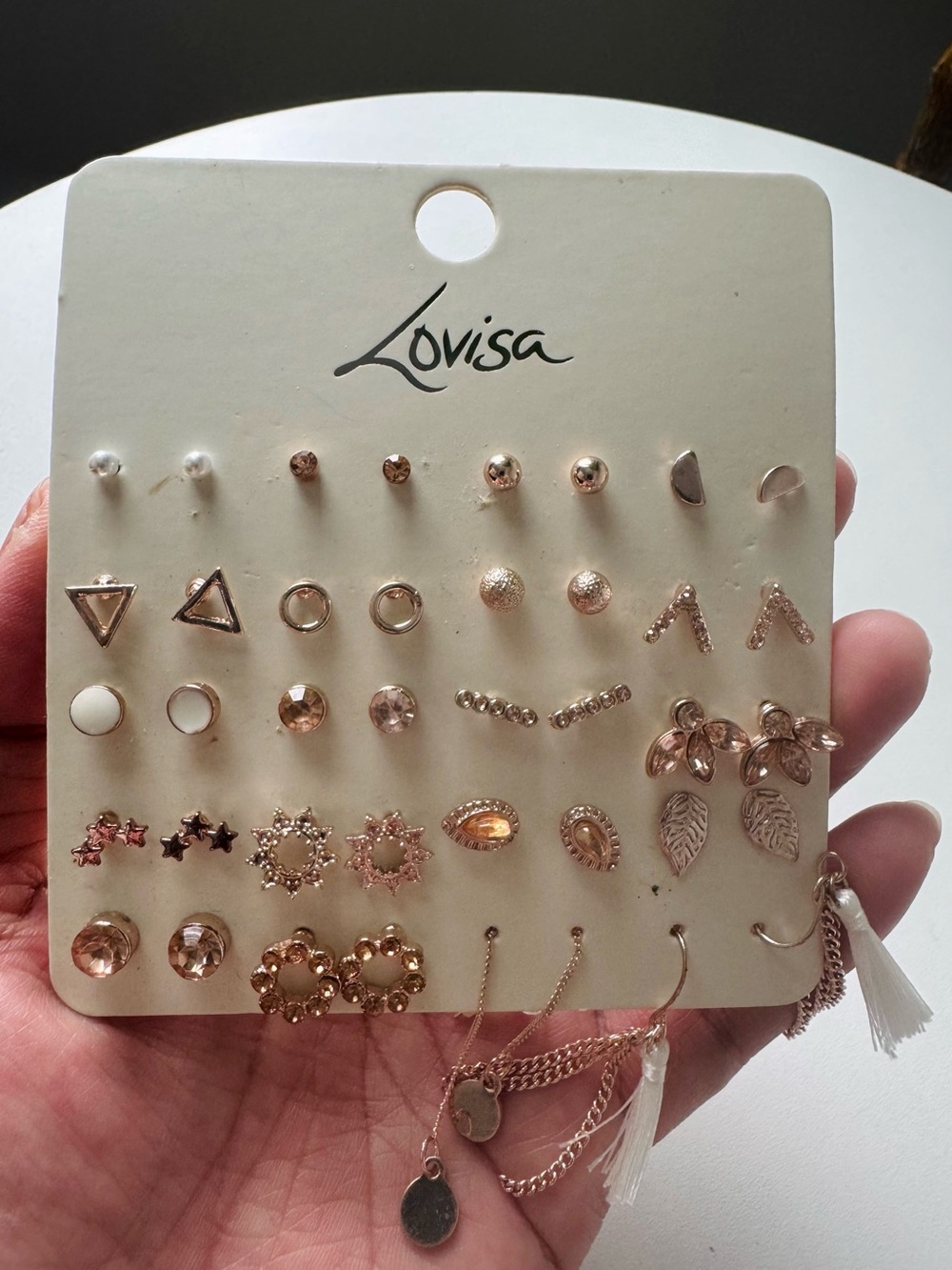 Lovisa Rose Gold Mixed Stud and Hoop Earring Set